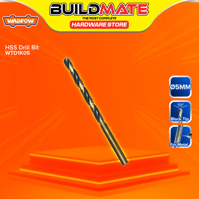 BUILDMATE Wadfow HSS Drill Bit 2mm - 13mm Black & Gold Metal Twist Drilling Tool Metalworking Drill Bit SOLD PER PIECE - WHT