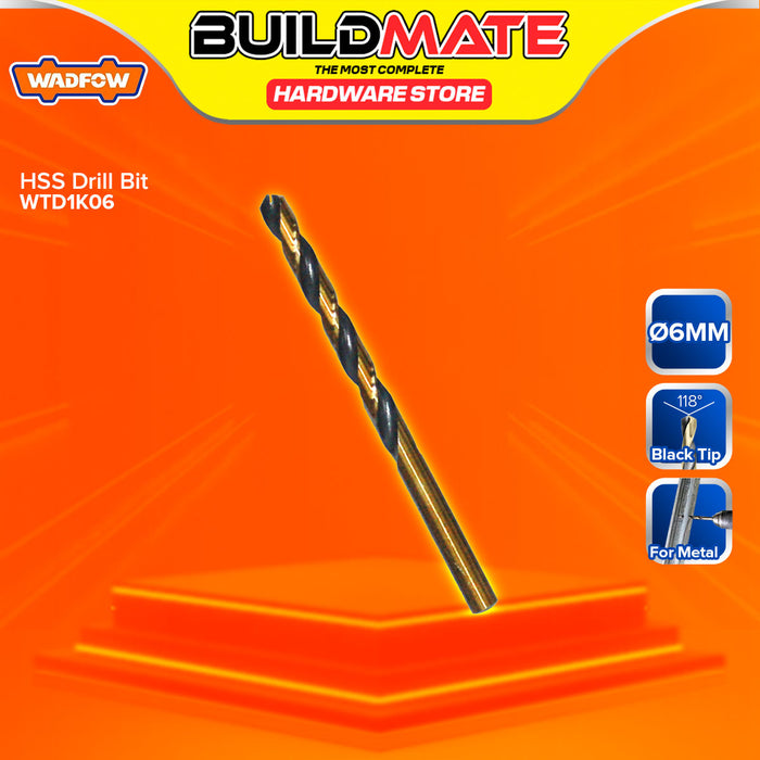BUILDMATE Wadfow HSS Drill Bit 2mm - 13mm Black & Gold Metal Twist Drilling Tool Metalworking Drill Bit SOLD PER PIECE - WHT