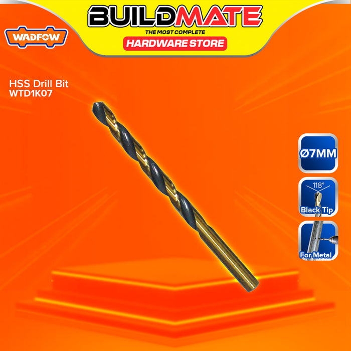 BUILDMATE Wadfow HSS Drill Bit 2mm - 13mm Black & Gold Metal Twist Drilling Tool Metalworking Drill Bit SOLD PER PIECE - WHT