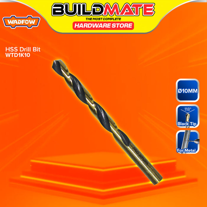 BUILDMATE Wadfow HSS Drill Bit 2mm - 13mm Black & Gold Metal Twist Drilling Tool Metalworking Drill Bit SOLD PER PIECE - WHT