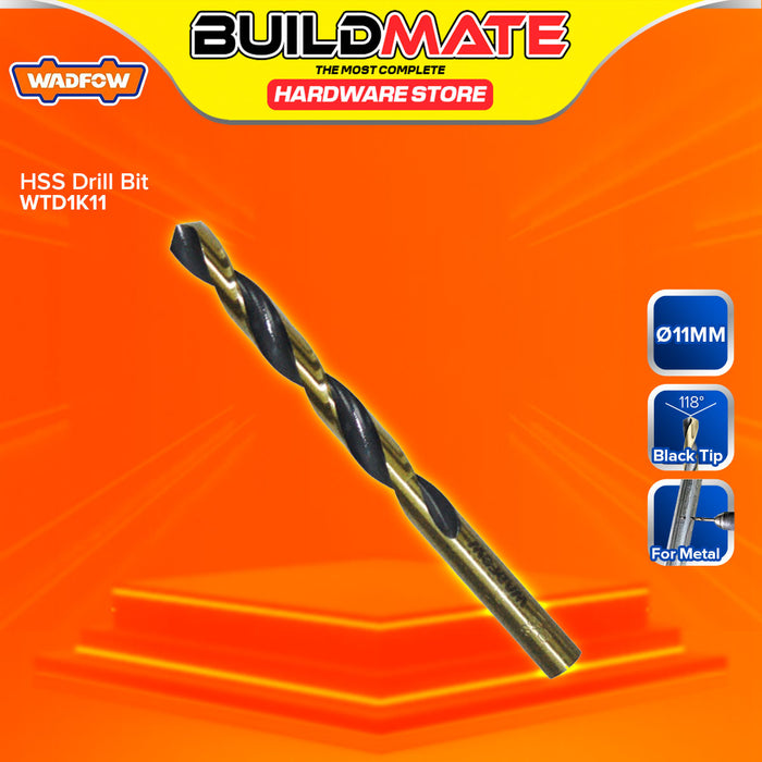 BUILDMATE Wadfow HSS Drill Bit 2mm - 13mm Black & Gold Metal Twist Drilling Tool Metalworking Drill Bit SOLD PER PIECE - WHT