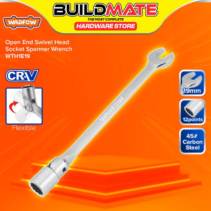 BUILDMATE Wadfow Open End Swivel Head Socket Spanner Wrench 8mm - 19mm Flexible Socket Spanner For Bike & Motorcycle Repair Hand Tools - WHT