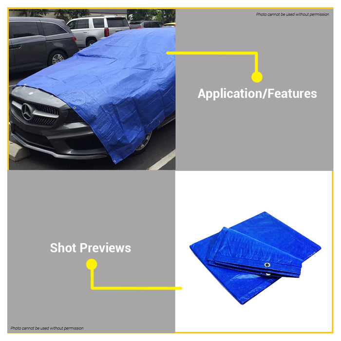 BUILDMATE Wadfow 3Mx3M Polyethylene Tarp with Eyelets Tolda Multi-Purpose Poly Tarpaulin WTQ1833 WHT