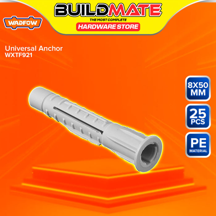 BUILDMATE Wadfow Universal Anchor PE Multi-Purpose Plastic Expansion Screw Concrete Fixing Anchor Wall Gripper SOLD PER PACK - WHT