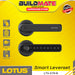 BUILDMATE Lotus Smart Leverset (Black) 60/70mm Single Latch Keyless Smart Door Lock Leverset With Low Voltage Warning Tuya-enabled Smart Lock X78-B
