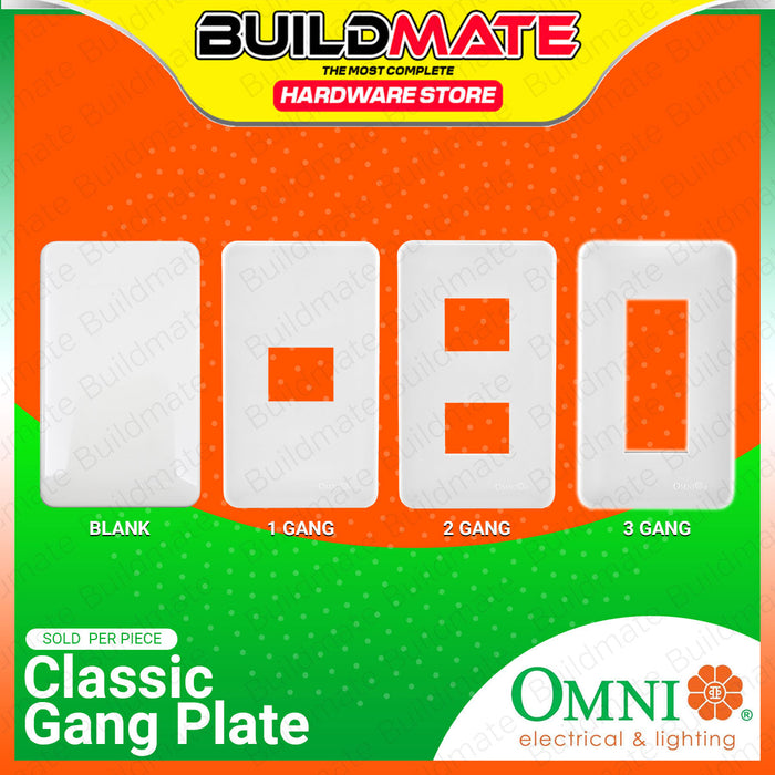 BUILMATE Omni Electrical Plate Blank / Single / Double / Triple Gang Outlet and Switch Wall Cover Plate SOLD PER PIECE