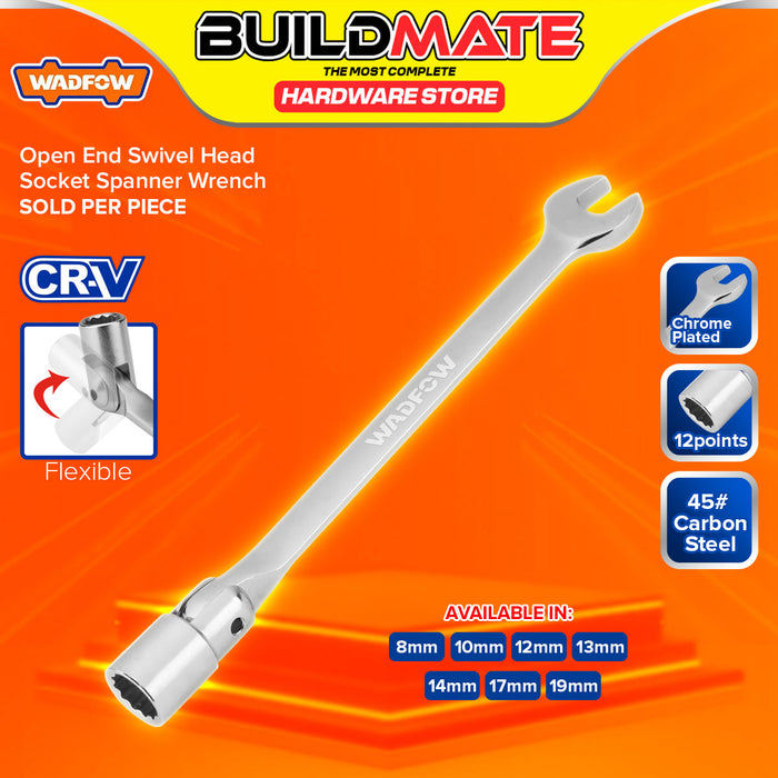 BUILDMATE Wadfow Open End Swivel Head Socket Spanner Wrench 8mm - 19mm Flexible Socket Spanner For Bike & Motorcycle Repair Hand Tools - WHT