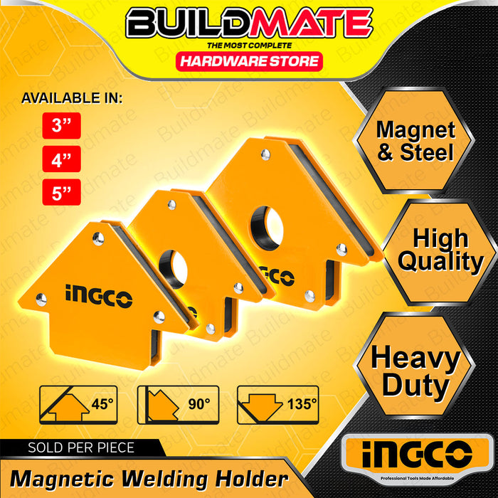 BUILDMATE Ingco Magnetic Welding Holder 3" / 4" / 5" Metal Welding Angle Magnet Corner Clamp Positioner Bracket Support Positioning Tool - IHT
