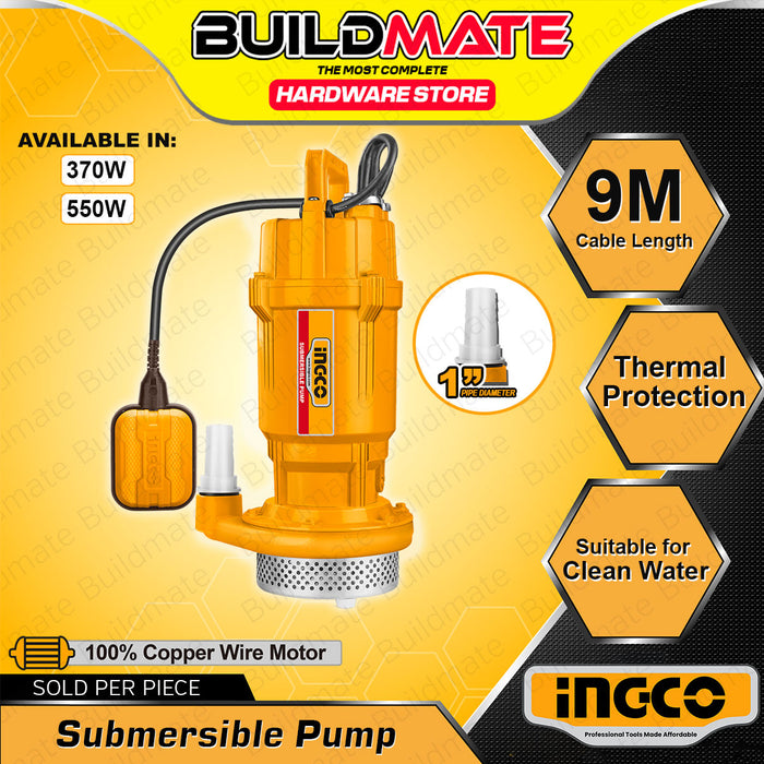 BUILDMATE Ingo Submersible Pump  370W / 550W Copper Wire Clean Water Transfer Pump with Thermal Protector SPC3708-5 / SPC5508-5 - IIT