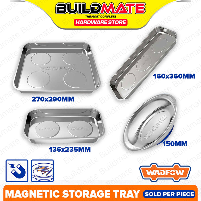 WADFOW Magnetic Storage Tray Round & Rectangular Stainless Steel Ideal For Bolts, Nuts & Screw SOLD PER PIECE WHT