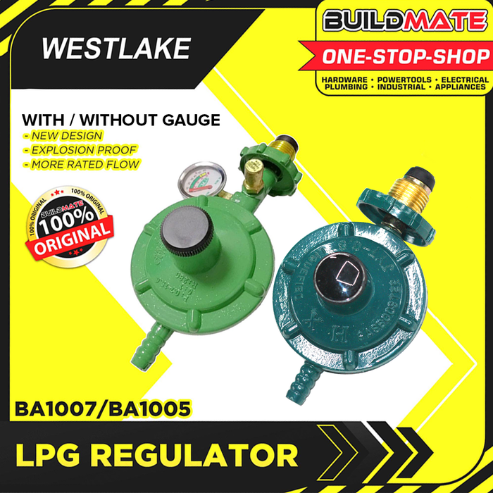 BUILDMATE Westlake LPG Gas Regulator with Gauge and Explosion Proof SOLD PER PIECE  BA1005 BA1007