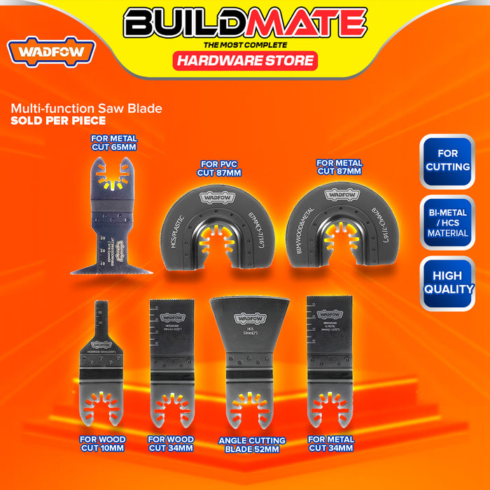 BUILDMATE Wadfow Multi-function Saw Blade 10MM - 87MM for Multitools HCS / BIM for Wood Metal - WHT