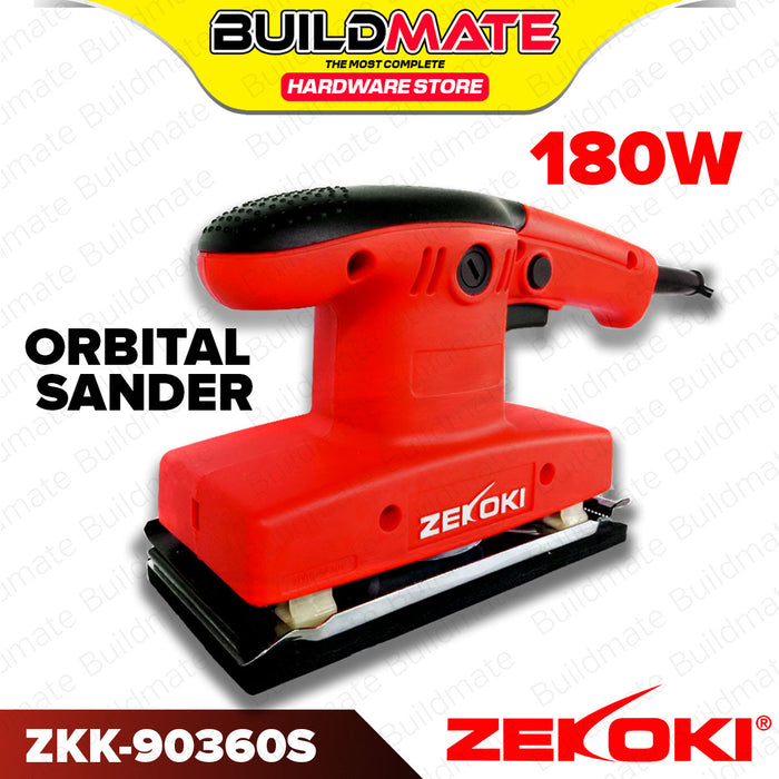 BUILDMATE Zekoki Orbital Sander 180W Electric Wood Finishing Palm Sanding Polishing Machine Power Tool ZKK-3710FS / ZKK-9036OS