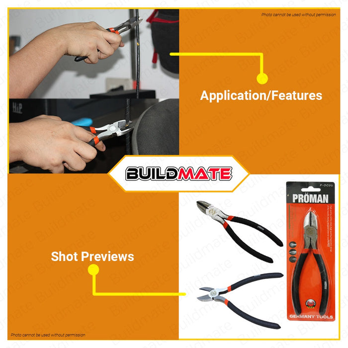 PROMAN Dip Handle Diagonal Cutter 8" P-DC01 •BUILDMATE•