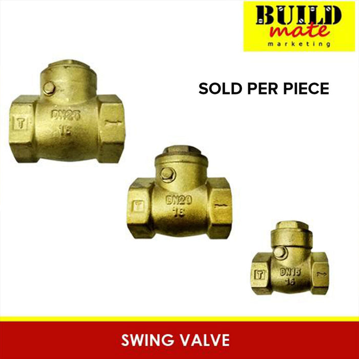 BUILDMATE Swing Check Valve 1", 1/2" , 3/4" SOLD PER PIECE Prevent Water Backflow