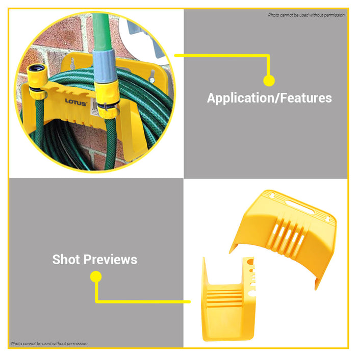 BUILDMATE Lotus Garden Hose Hanging Rack Organizer Hangable Bracket Holder Heavy Support for Garden Hose Hanger LTGT512HRX - LHT