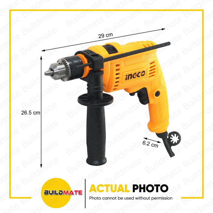 INGCO Impact Drill Hammer Variable Speed Reverse 680W SUPER SELECT ID6808P •BUILDMATE• IPT