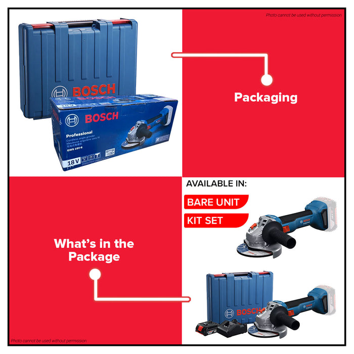 BOSCH Brushless Cordless Angle Grinder GWS 18V-8 Solo and Kit BLC