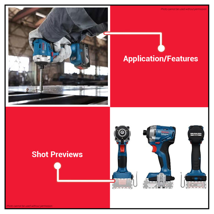 BOSCH Cordless Impact Wrench Brushless 215Nm GDR Set and Solo BLC