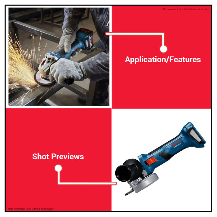 BOSCH Brushless Cordless Angle Grinder GWS 18V-8 Solo and Kit BLC