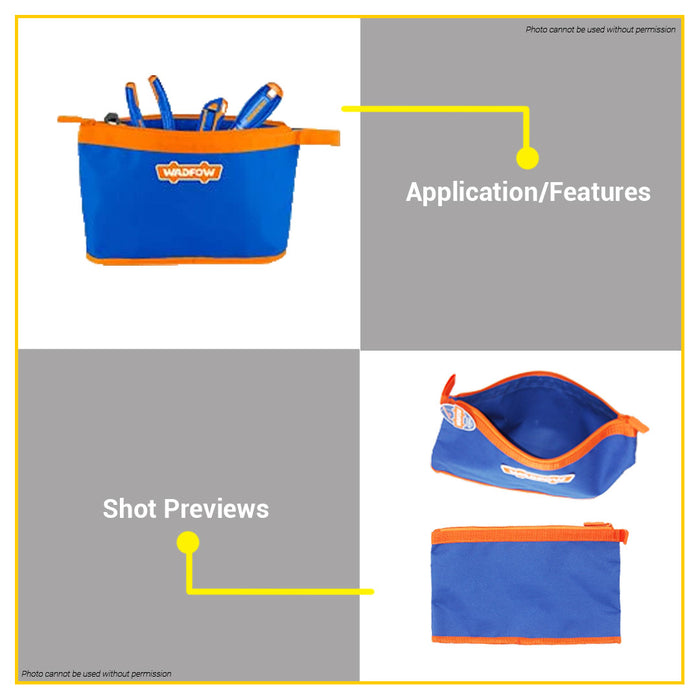 BUILDMATE Wadfow Tools Bag Pouch 300 x 190mm Storing Small Tools Kit Organizer Storage WTG7101 • WHT