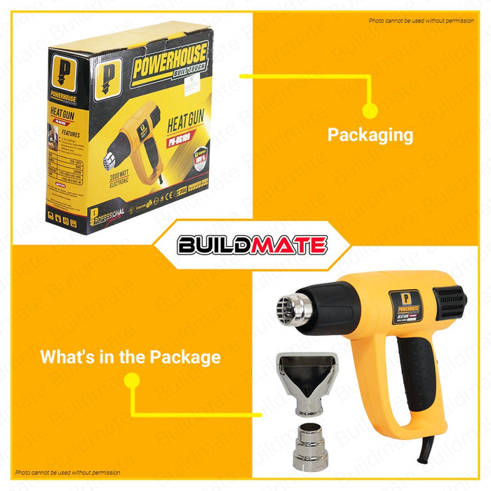 BUILDMATE Powerhouse New Hot Air Heat Gun Sealer 2000W / 2200W Plastic Shrink Variable Speed - PHPT