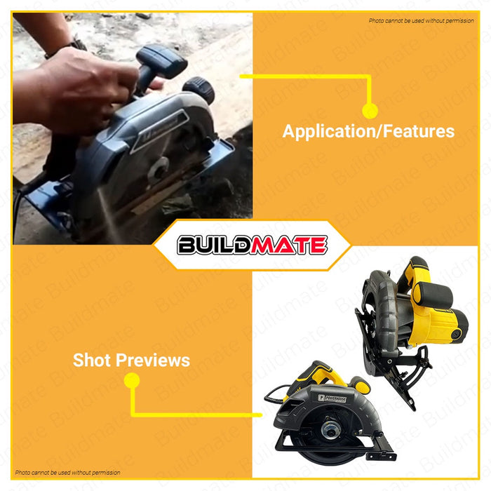 BUILDMATE Powerhouse USA 1050W / 1500W Circular Saw Wood Cutting Woodworking Cutter Crosscut PHH-C7 / C8008X - PHPT