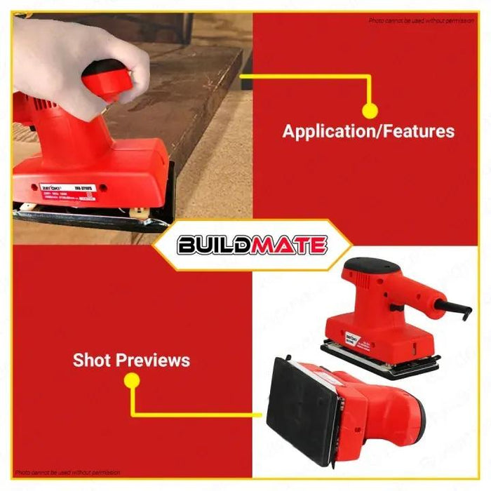 BUILDMATE Zekoki Orbital Sander 180W Electric Wood Finishing Palm Sanding Polishing Machine Power Tool ZKK-3710FS / ZKK-9036OS