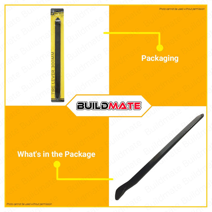 MEGA Tire Lever 300MM Tire Spoons Iron Tire Bike Tire Removal Metal Repair Tube Changing Tool Tire Repair Tool for Motorcycles Electric Bicycles MTL300 •BUILDMATE•