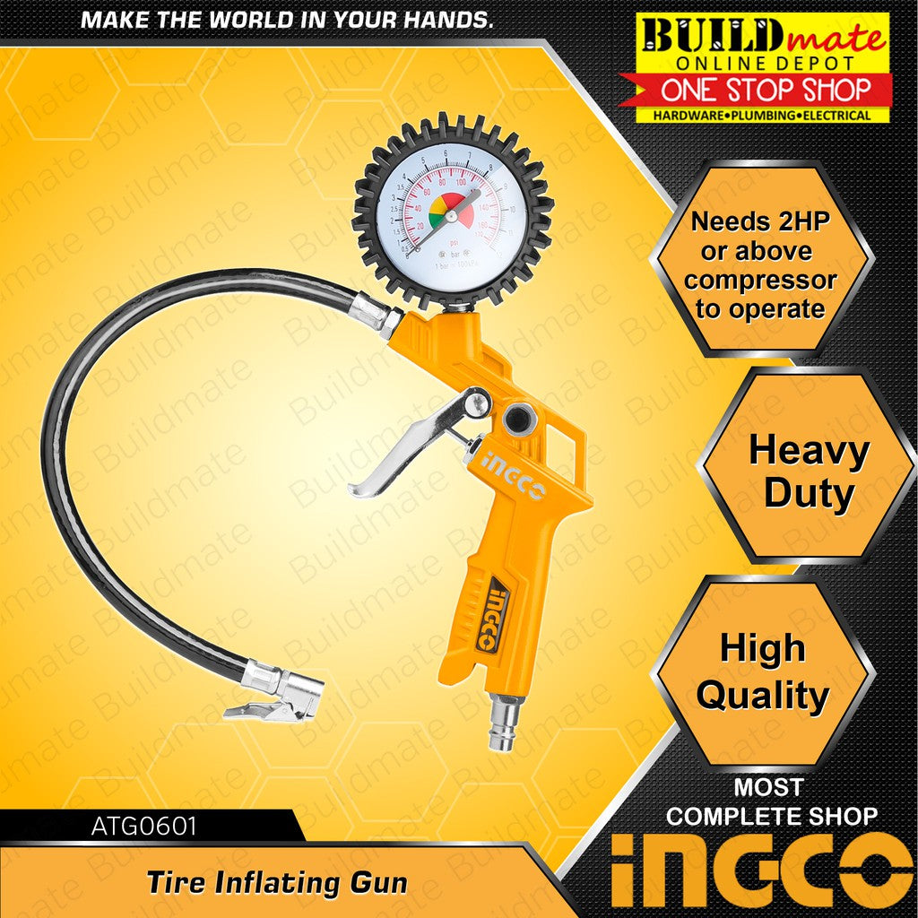 INGCO Tire Inflating Air Gun Tire Inflator Pneumatic Air Pressure Comp ...