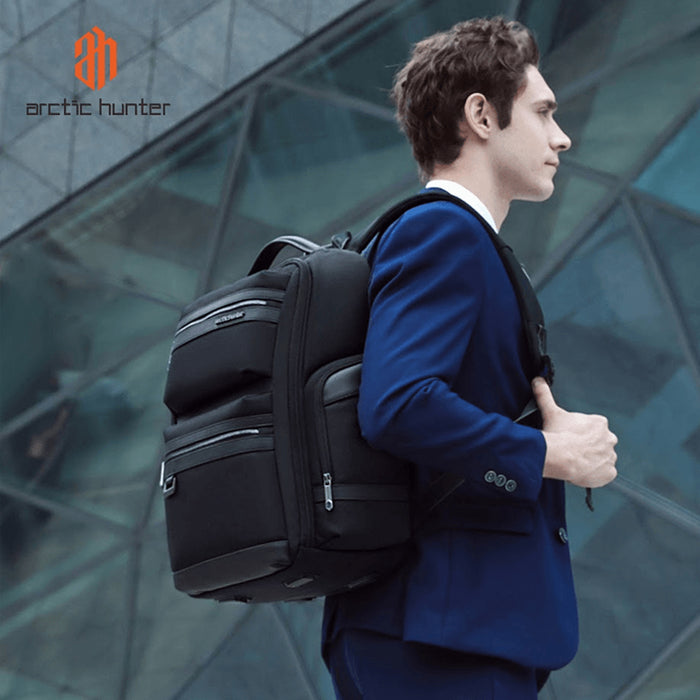 Arctic Hunter Premium Business Travel Backpack | Light Weight | 15.6″ Laptop Fittable | Water Repellant Material -B00682 -BUILDMATE-