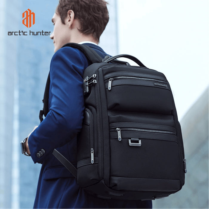 Arctic Hunter Premium Business Travel Backpack | Light Weight | 15.6″ Laptop Fittable | Water Repellant Material -B00682 -BUILDMATE-
