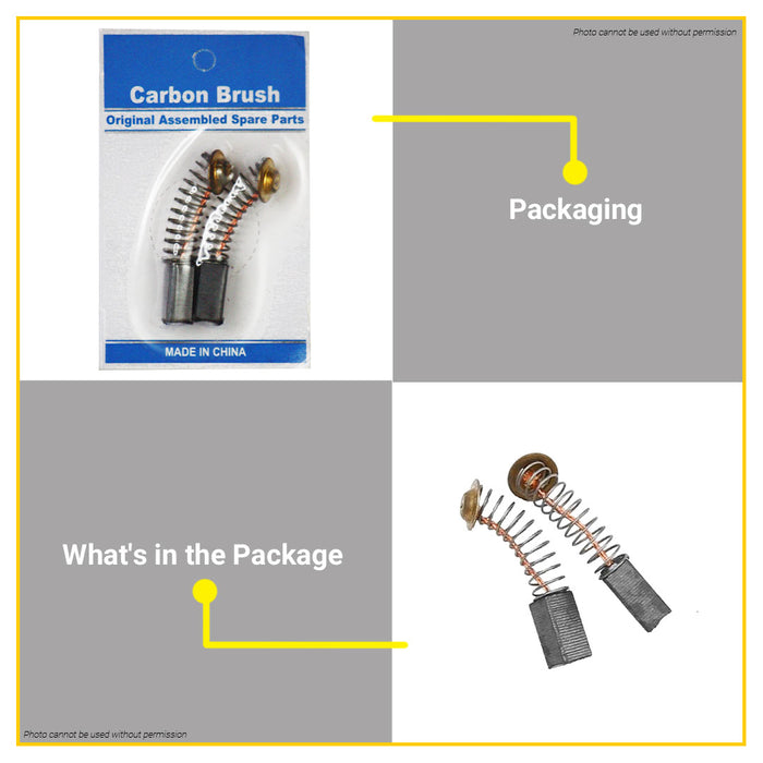 BUILDMATE INGCO 2-piece set carbon brushes for rotary hammer motor, replacement spare parts, sold per box