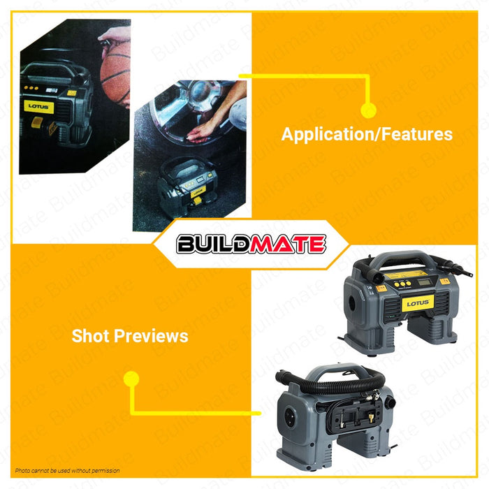 [BUNDLE] LOTUS X-LINE Cordless Air Compressor 18V LTCC18VLI + LTFC1800 + LTBP18G-2 LCPT •BUILDMATE•