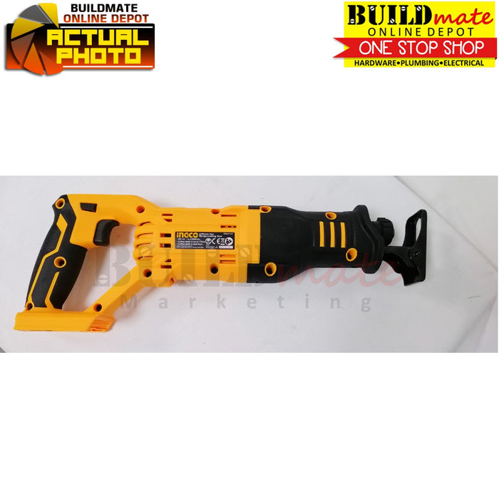 BUILDMATE Ingco 20V Lithium-Ion Cordless Reciprocating Saw 2-Stroke Motor POWERSHARE with Blade for Wood & Metal - ICPT