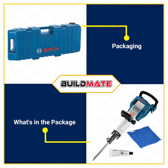 BOSCH 1750W Demolition Hammer 28J / 41J Jackhammer Chipping Gun Concrete Breaker •BUILDMATE• BPT