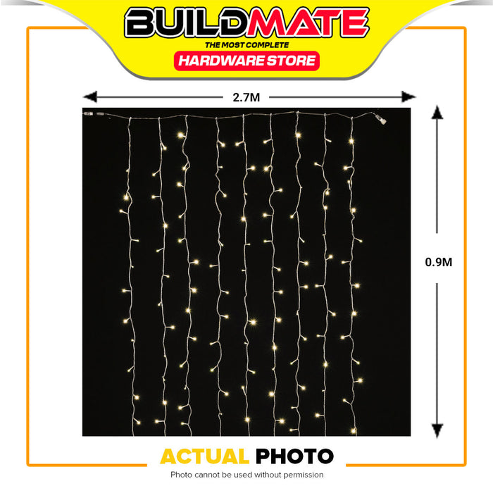 BUILDMATE Omni LED DC Low Voltage Curtains Lights Warm White with 8 Effects Indoor/Outdoor Decoration Hanging Curtains Lighting Ornaments Decor