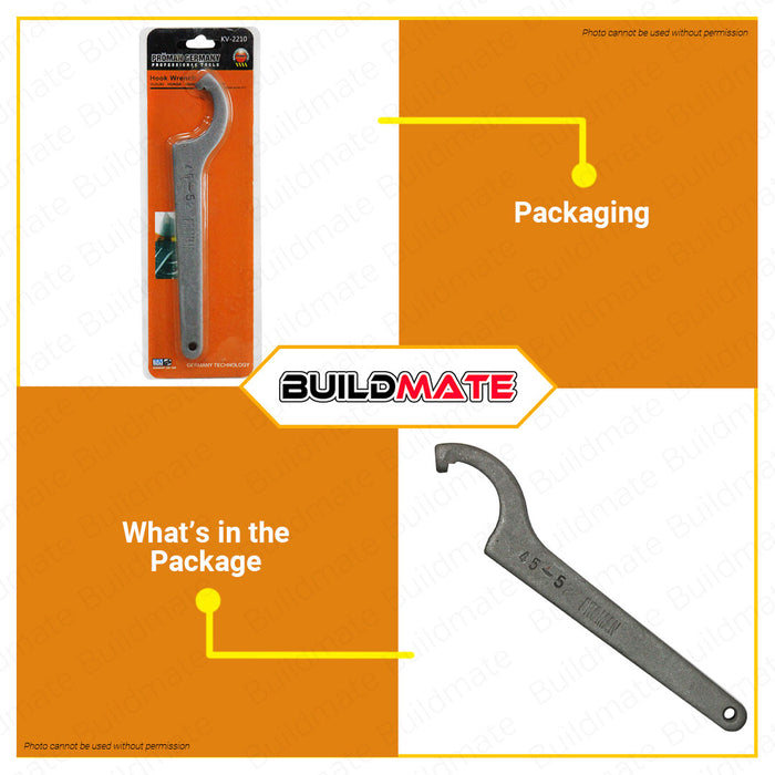 PROMAN GERMANY Hook Wrench Wrenches KV-2210 •BUILDMATE•