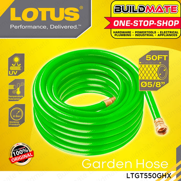 LOTUS Garden Hose For Gardening 5/8 x 50ft LTGT550GHX •BUILDMATE• LHT LUTOS