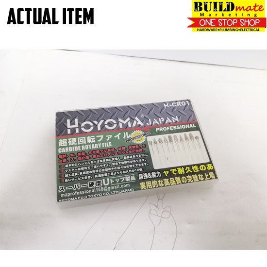 HOYOMA 10PCS Carbide Rotary File Set H-CR01 •BUILDMATE• HYMA