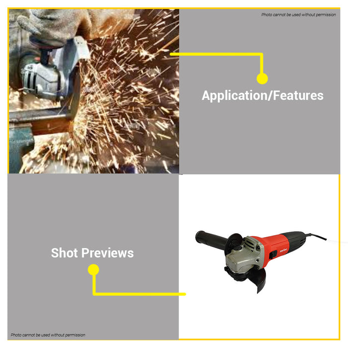 BUILDMATE Zekoki 720W 100mm Angle Grinder Cutting Machine Slide Switch Grinding Wheels Heavy Duty ZKK-4030SS