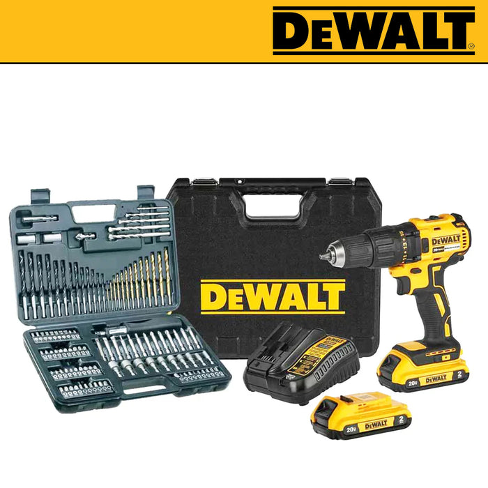 BUILDMATE x DEWALT 20V BL Drill Driver Kit | 13mm Chuck, 65Nm Torque, 2.0Ah Battery + Accessory DCD7771D2A-B1