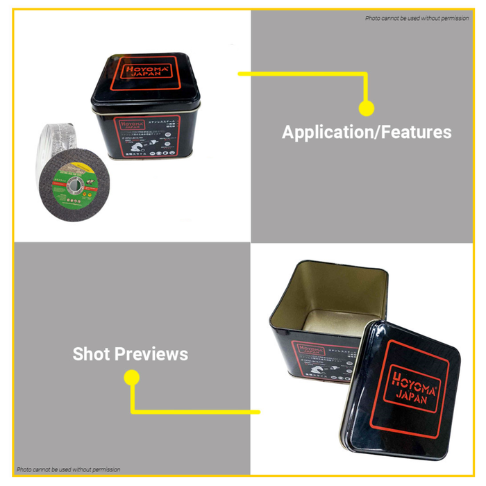 BUILDMATE Ingco Empty Container Box Plastic / Tin Can Cutting Disc Container Storage Organizer For Cutting Disc - IHT