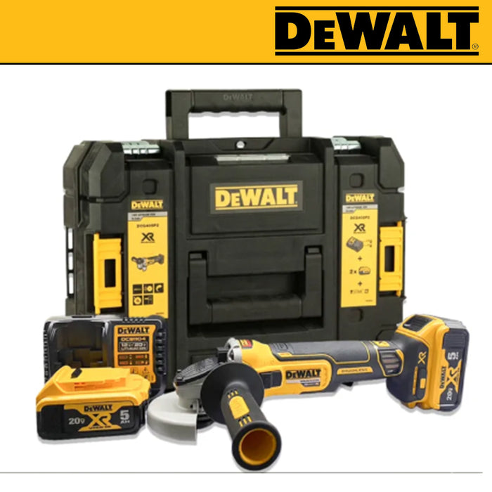 BUILDMATE x DEWALT 20V Max Brushless 100mm Angle Grinder Kit | M10, 2 XR Batteries DCG405P2-B1