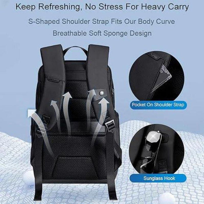 Arctic Hunter 15.6-inch Laptop Backpack | USB Men Business Travel Bag | Large Capacity Leisure and Entertainment Youth Backpack -B00562 -BUILDMATE-