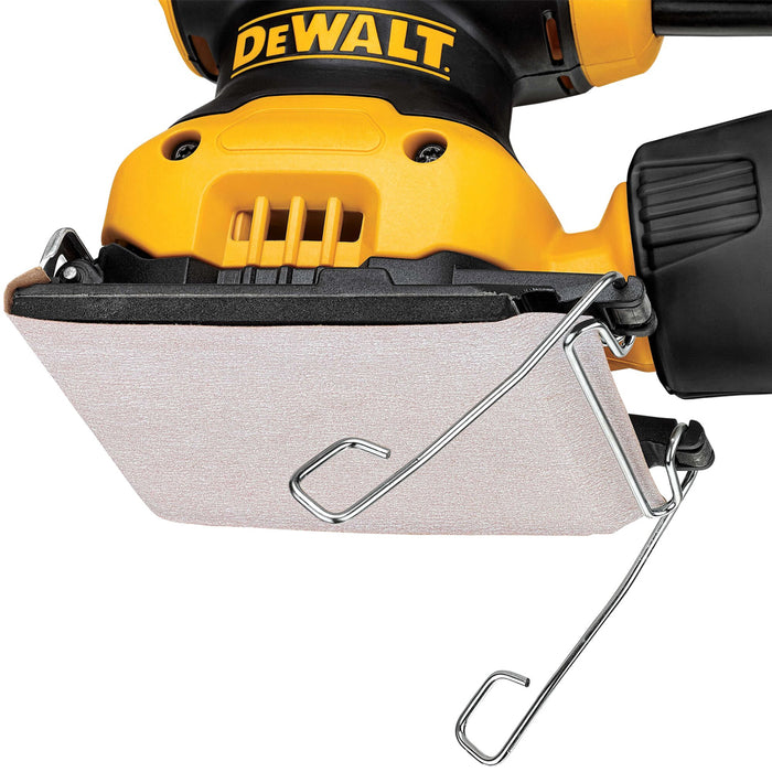BUILDMATE x DEWALT 230W 1/4 Sheet Orbital Sander | 14,000 OPM, 1.6mm Orbit, Dust Bag DWE6411-B1