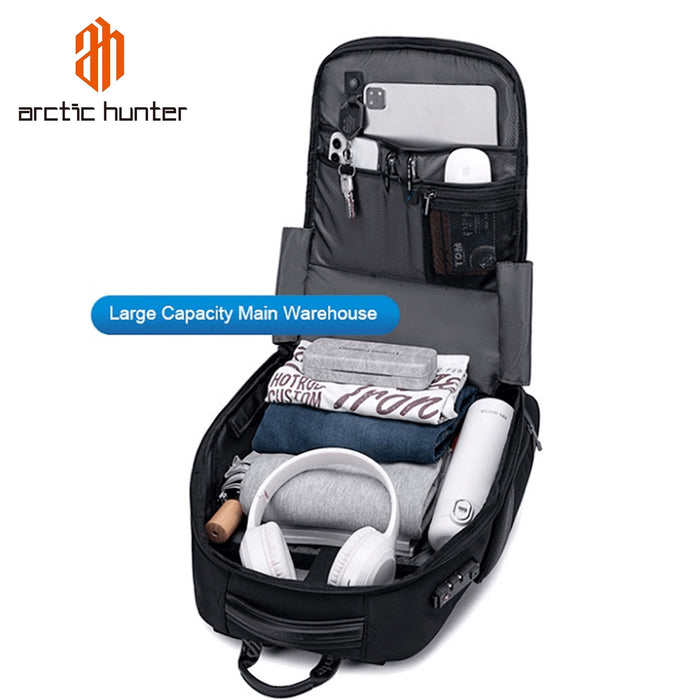 Arctic Hunter Premium Business Travel Backpack | Light Weight | 15.6″ Laptop Fittable | Water Repellant Material -B00682 -BUILDMATE-
