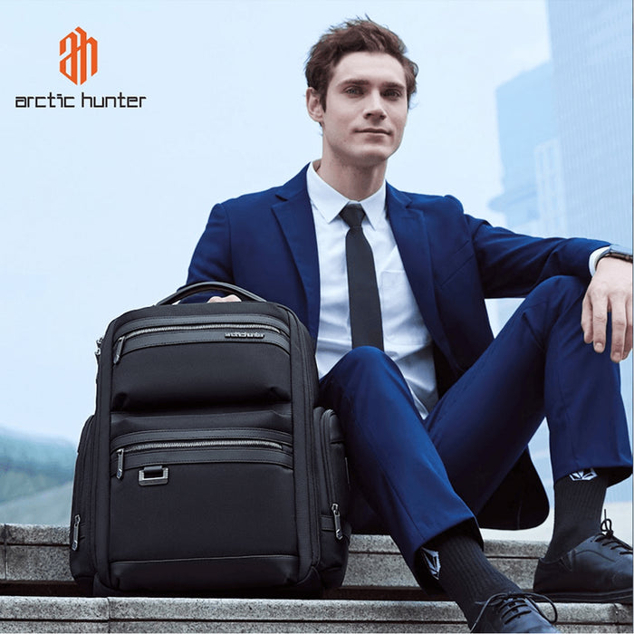 Arctic Hunter Premium Business Travel Backpack | Light Weight | 15.6″ Laptop Fittable | Water Repellant Material -B00682 -BUILDMATE-