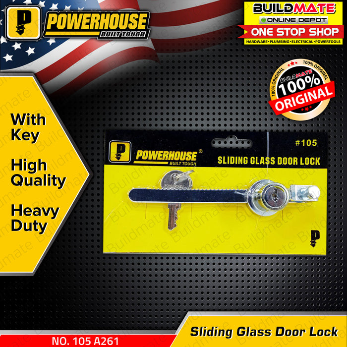 POWERHOUSE Sliding Glass Door Lock no. 105 A261 •BUILDMATE• PHDH