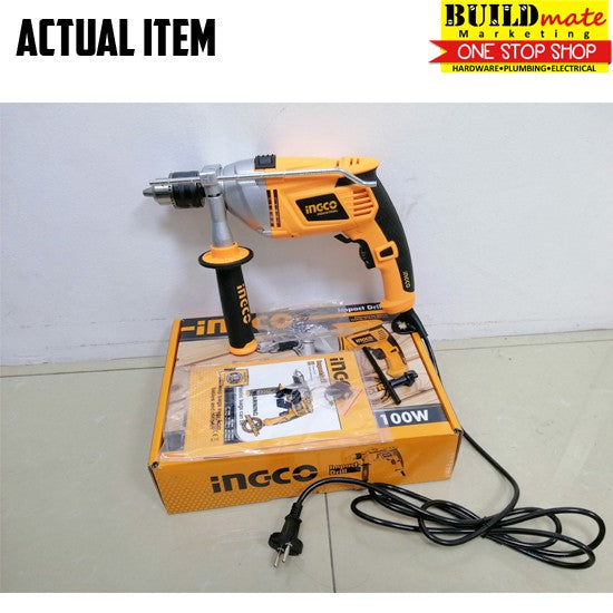 BUILDMATE Ingco 1100W 13mm Impact Drill Electric Hammer Drill Function Variable Speed for Wood • IPT